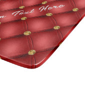 Rood Goud Diamant Getuft Custom Tekst Snijplank (Hoek)