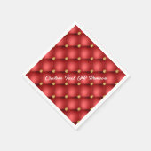 Rood Goud Diamant Getufte Custom Tekst Servetten (Hoek)