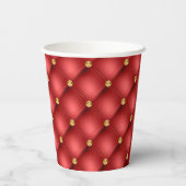 Rood Goud Diamant Getufte Papier Cups Papieren Bekers (Achterkant)