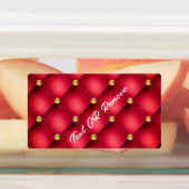 Rood Goud Diamant Tufted Aangepaste Tekst Labels (Aangebracht)