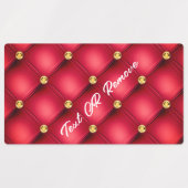 Rood Goud Diamant Tufted Aangepaste Tekst Labels (Design 1)