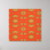 Rood goud diamanten patroon canvas afdruk (Voorkant)