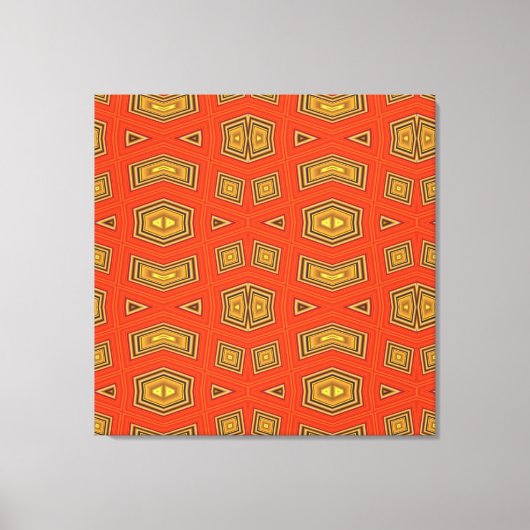 Rood goud diamanten patroon canvas afdruk (Voorkant)