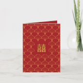 Rood & Goud Dubbel Geluk Chinees Huwelijk (Voorkant)