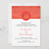 Rood & Goud Dubbel Geluk Chinees Huwelijk Kaart (Voorkant)