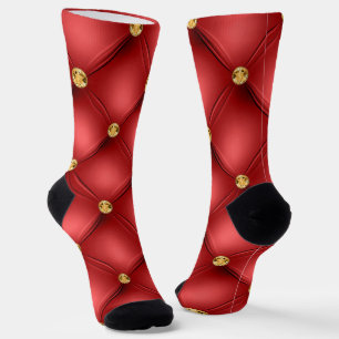 Rood Goud Edelsteen Sokken