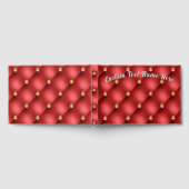 Rood Goud Edelsteen Tufted Custom Text Gastboek Gastenboek (Volledig)