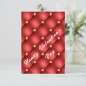 Rood Goud Edelsteen Valentijnsdag Kaart (Staand voorkant)