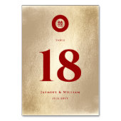 Rood Goud Eenvoudige Cirkel Dubbele Xi Chinese Tro Kaart (Achterkant)