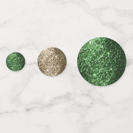 Rood, goud en groen glitter confetti (Voorkanten)