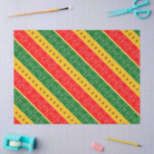 Rood goud en groen modderdoek stampatroon tissuepapier (Craft)