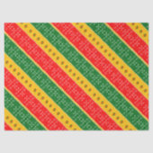 Rood goud en groen modderdoek stampatroon tissuepapier (Voorkant)