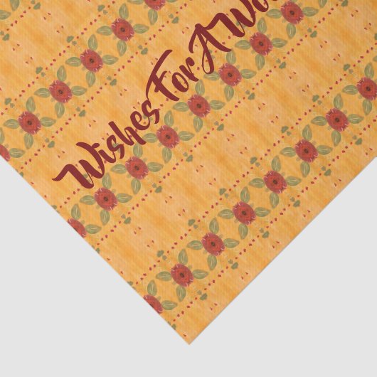 Rood goud en groen tissuepapier (Detail)