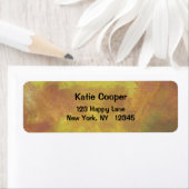 Rood goud en groene Abstracte olie schilderen Etiket (Insitu)