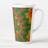Rood, goud en groene fractale kerst latte mok (Rechts)