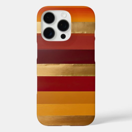 Rood goud en oranje strepen Case-Mate iPhone case (Achterkant)