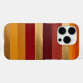 Rood goud en oranje strepen Case-Mate iPhone case (Achterkant (horizontaal))