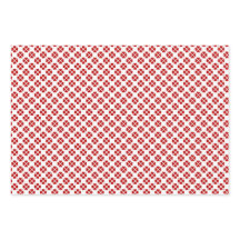 Rood, goud en zilver inpakpapier.