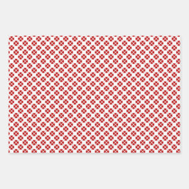 Rood, goud en zilver inpakpapier. inpakpapier vel