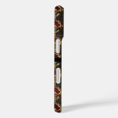 Rood Goud en Zwarte Gotische Damast Case-Mate iPhone Case (Achterkant / Rechts)