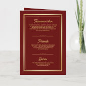 Rood Goud Etnische Olifanten Indiase QR Code Bruil (Achterkant)