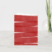 Rood & Goud Fa La La La La Sneeuwrijke Kerstmis Feestdagen Kaart (Achterkant)