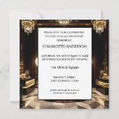 Rood Goud Fabulous Art Deco Room Etnische vrouw Kaart (Achterkant)