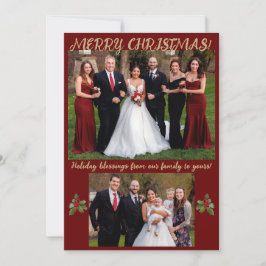 Rood & Goud formeel stijl foto kerstkaart