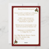 Rood & Goud formeel stijl foto kerstkaart (Achterkant)