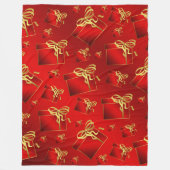 rood, goud, geschenk, Thanksgiving, vakantie, cade Fleece Deken (Voorkant)