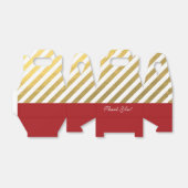 Rood & Goud Gestreepte Kerstmis Partij Favor Dozen Bedankdoosjes (Uitgevouwen)