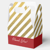 Rood & Goud Gestreepte Kerstmis Partij Favor Dozen Bedankdoosjes (Geopend)
