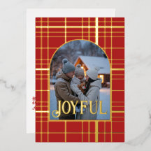 Rood & Goud Gingham Kerstvakantie Foto