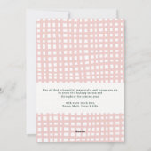 Rood & Goud Gingham Patroon Vrolijk Kerstfeest 1 F Feestdagenkaart (Achterkant)