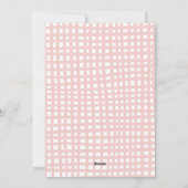 Rood & Goud Gingham Patroon Vrolijk Kerstfeest 3 F Feestdagenkaart (Achterkant)