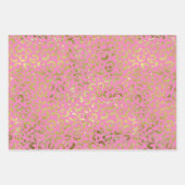 Rood Goud Glam Luipaard Print Inpakpapier Vel (Voorkant 3)