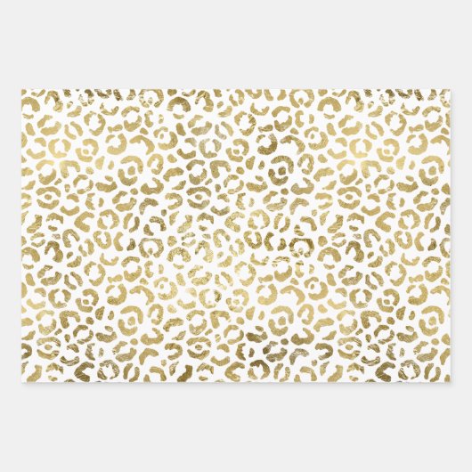 Rood Goud Glam Luipaard Print Inpakpapier Vel (Voorkant 2)
