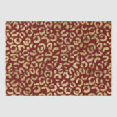 Rood Goud Glam Luipaard Print Tissuepapier (Voorkant)