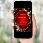 Rood goud glitter groen kerstfeest kaart