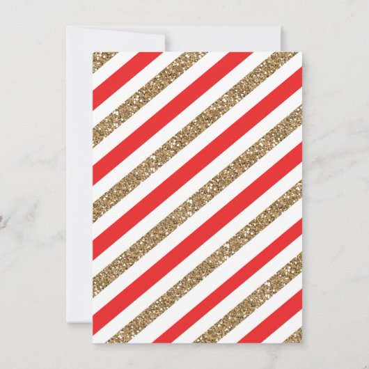 Rood & Goud Glitter Harten 1e 1 Verjaardag ONE Uit Kaart (Achterkant)