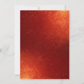 Rood Goud Glitter Kalligrafie Elegant 50ste Verjaa Kaart (Achterkant)