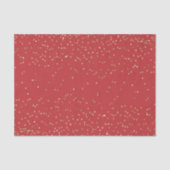 Rood Goud Glitter Kerstmis Tissuepapier (Voorkant)
