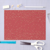 Rood Goud Glitter Kerstmis Tissuepapier (Craft)