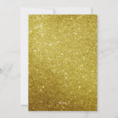 Rood Goud Glitter Persoonlijke Familie Kerstmis Feestdagenkaart (Achterkant)