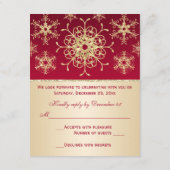 Rood, Goud Glitter UITZICHT Sneeuwvlokken RSVP Kaa (Achterkant)