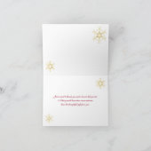 Rood, Goud Glitter ZICHT Sneeuwvlokken Dank U Kaar Bedankkaart (Binnen)