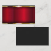 rood, goud, &grijs visitekaartje (Voorkant / Achterkant)