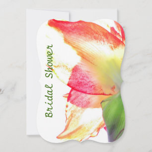Rood Goud Groen Amaryllis Abstract Vrijgezellenfee Kaart