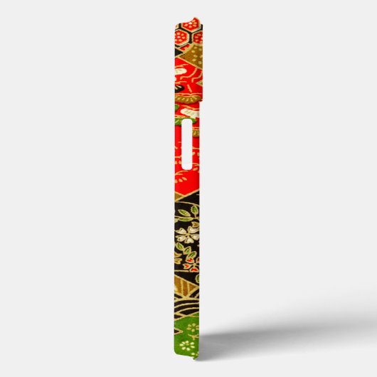  rood goud groen japans kimono bloemen Case-Mate iPhone case (Achterkant / Rechts)