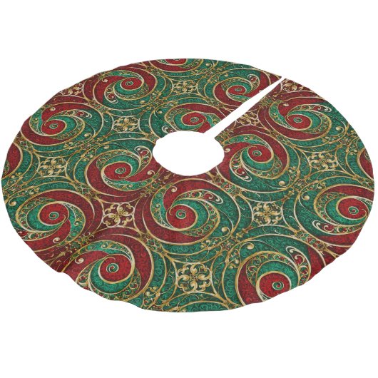 Rood Goud Groen Kerstboom Rok (Gekanteld)